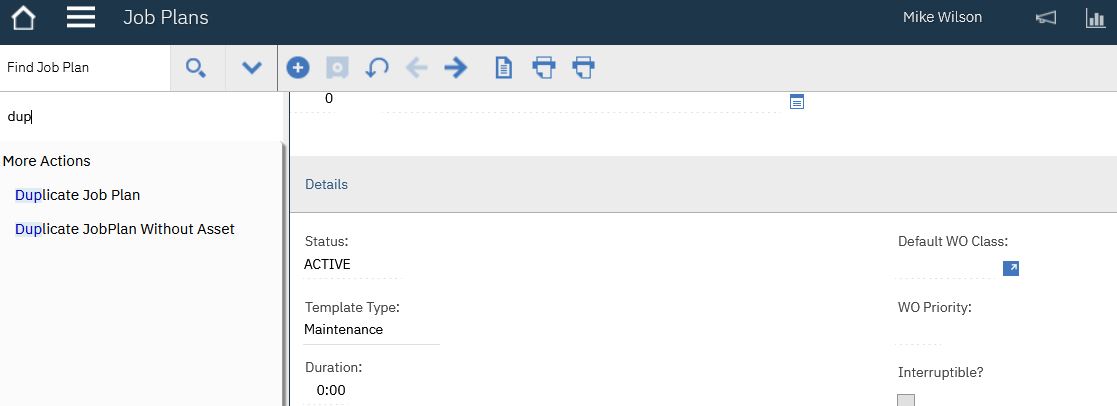 Select Action menu entry configuration with Element Type set to OPTION and the matching Key Value